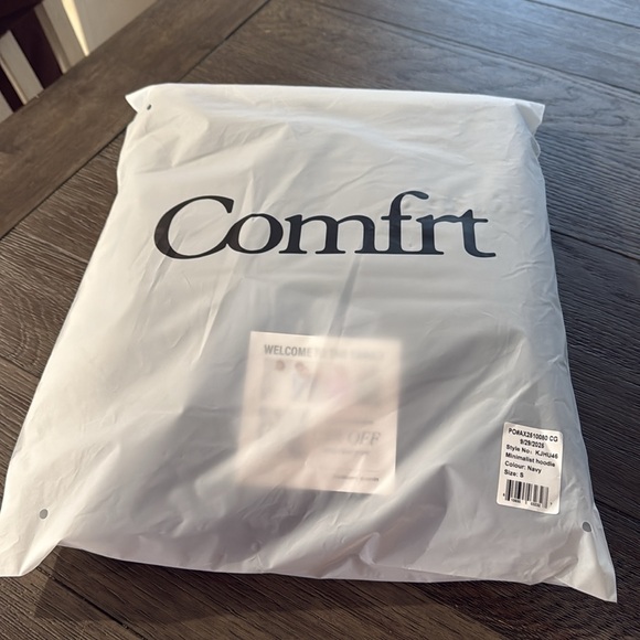 NWT Comfort Minimalist Hoodie | Size Small  | Color Navy - Picture 3 of 5
